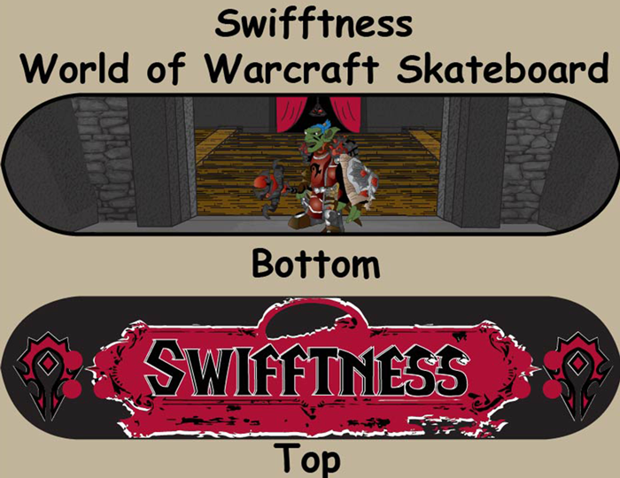 World of Warcraft Character Skateboard